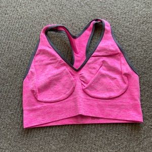 Size L | Pink & Grey Sports Bra